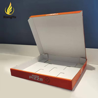 Boîtes à pizza professionnelles légères, emballages pour pizzas de haute qualité, impression blanche, utilisées dans les distributeurs automatiques de pizzas