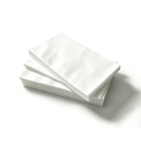 Hochwertige Serviette Pure White Linen Feel Custom Logo 1 PLY Tasche Gold Silber bedruckte Servietten für Party