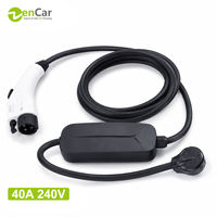 Pengisi Daya Mobil Rumahan 9.6kW J1772 dengan Pengisi Daya EV Portabel NEMA 6-50 Tipe 1 40A Bersertifikasi 5m Level 2 EVSE untuk Pasar AS