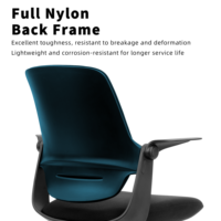 Chaise de bureau ergonomique en tissu ZOTER, chaise de bureau pivotante à dossier moyen avec accoudoirs réglables et plusieurs couleurs