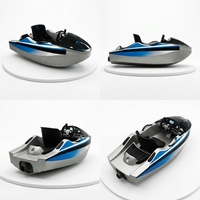 BETETEK 15KW EPP Bateau à moteur individuel pour une personne, batterie lithium 72V, vitesse maximale 40-50 km/h, mini jet-boat électrique pour lac et plage