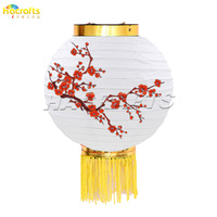 10 Zoll Chinese Fu Letters Traditionelle chinesische Festival Dekoration Metall material Runde Seide Nylon Laterne für Hotsale