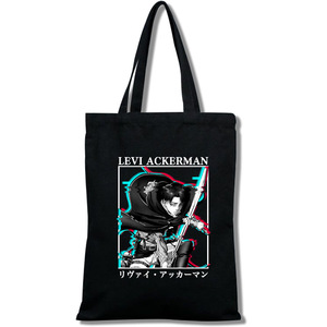 Bolsa de lona impresa de Attack on Titan Eren Yeager, bandolera, bolso de mano, bolsa de compras - Product Image 3