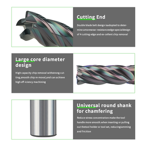 Đa Chức Năng Alcrn + Tráng Tungsten Carbide 4-Sáo End Mill Hiệu Quả Cao CNC Công Cụ Cắt ODM OEM Tùy Chỉnh - Product Image 6