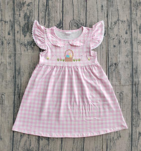 GSD3029 Vestido de Yoga Verde para Niñas, Estilo Boutique, Venta al Por Mayor, Nuevo, con Lazos a Cuadros Verdes, Sin Pedido Mínimo, ODM - Product Image 4