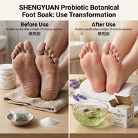 Pastilles de sel de bain de pieds fermenté à l'hamamélis, capsules botaniques adoucissantes pour les callosités, pastilles de sel d'Epsom naturel, comprimés rafraîchissants pour spa
