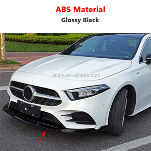 ABS สปอยเลอร์หน้ารถสำหรับ Mercedes-Benz A Class W177 Sport <span class=keywords><strong>A45</strong></span> <span class=keywords><strong>AMG</strong></span> 2019 <span class=keywords><strong>2020</strong></span> 3ชิ้น,ตัวแยกคางกันชนหน้าสีดำ - Product Image 3