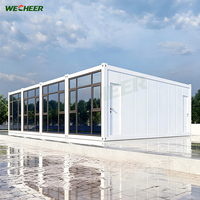 Maison préfabriquée extensible en conteneur à plafond haut (20, 30, 40 pieds), maisons conteneurs pliables, conteneurs de stockage, boutiques et kiosques