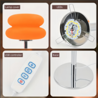 Lampe de table LED d'ambiance élégante au design hamburger, 3000K 4000K 6000K, avec contrôle par interrupteur, lampe de bureau style nordique, best-seller