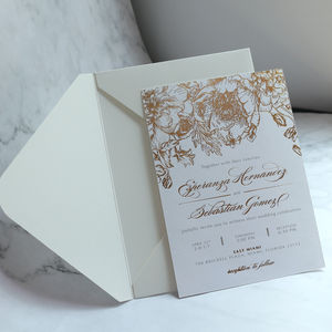 <span class=keywords><strong>Modèle</strong></span> d'<span class=keywords><strong>invitation</strong></span> de mariage en papier coton de style simple, rose doré floral, cartes d'<span class=keywords><strong>invitation</strong></span> de mariage pour fête de mariage - Product Image 4