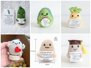 Offre Spéciale Y1050 Mini poupée de pomme de terre drôle fruits légumes positifs Crochet anniversaire énergie cadeau nouveauté <span class=keywords><strong>idée</strong></span> <span class=keywords><strong>idée</strong></span> cadeau - Product Image 5
