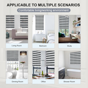 Meccanismo <span class=keywords><strong>a</strong></span> batteria per bambini grigio grigio zebra tende <span class=keywords><strong>a</strong></span> doppio <span class=keywords><strong>rullo</strong></span> per finestre - Product Image 6