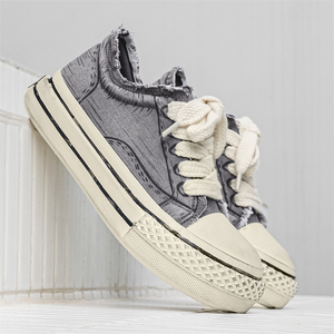 Nouvelles Baskets Décontractées Tendance <span class=keywords><strong>pour</strong></span> Hommes en Toile Denim <span class=keywords><strong>pour</strong></span> l'Été et le Printemps, Chaussures de Marche Rehaussantes Anti-Odeur, Ayakkabi Erkek - Product Image 3