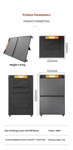 <span class=keywords><strong>Panneau</strong></span> <span class=keywords><strong>solaire</strong></span> monocristallin pliable, léger, <span class=keywords><strong>portable</strong></span>, haute puissance 100W, essentiel pour le camping en autonomie, pour l'extérieur - Product Image 6