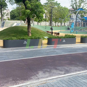 Jardinière carrée moderne en acier inoxydable Libit pour jardins extérieurs, rues commerciales et places publiques, personnalisable - Product Image 2