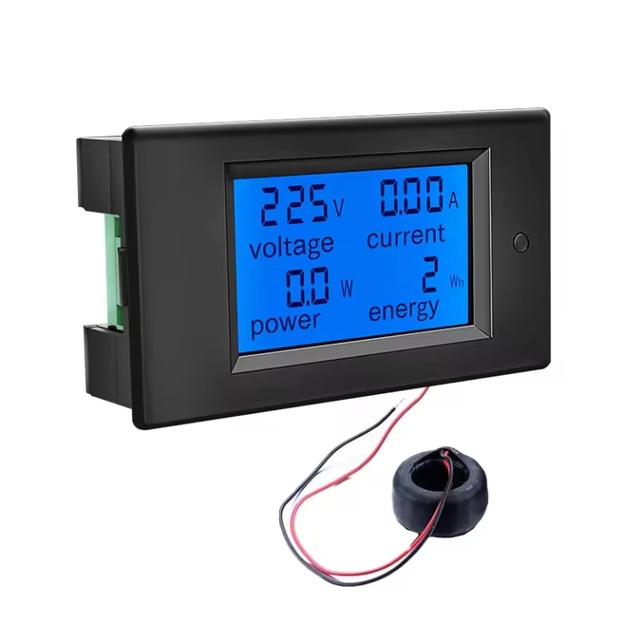 Electric Watt Meter Digital Voltmeter Panel Digital Ammeter Solar Smart Electric Single Phase Kwh Meter