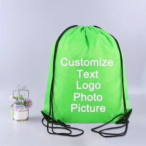 Custom Logo Durable Polyester Drawstring Sportpack Waterproof Nylon Travel Backpack for Promotional Shopping Bag Use