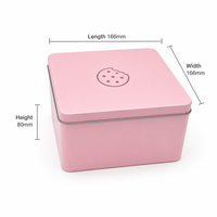 Boîte en métal carrée profonde personnalisée avec couvercle et base pour biscuits, thé, bonbons, chocolat, emballage alimentaire, cadeau, fournisseur de logos OEM