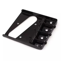 Pont de guitare TL noir à 3 selles avec trou pour micro single-coil pour pièces de guitare électrique