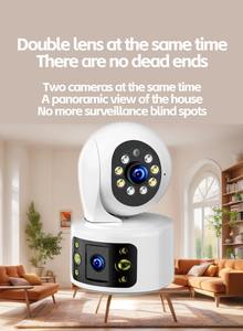 Caméra wifi connectée <span class=keywords><strong>au</strong></span> téléphone caméra ptz caméra réseau bébé double objectif - Product Image 4