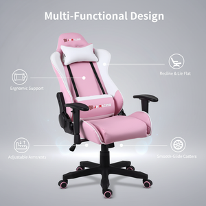 Haute qualité 180 degrés fille <span class=keywords><strong>Gamer</strong></span> chaise enfants chaise d'ordinateur rose chaise de jeu - Product Image 2