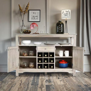 <span class=keywords><strong>Buffet</strong></span> moderne à <span class=keywords><strong>deux</strong></span> <span class=keywords><strong>portes</strong></span> Boho Farmhouse Armoire de rangement pour le vin Café Bar Meubles pour la maison Salle à manger - Product Image 6