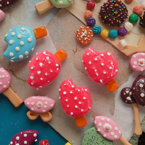 Dijes de Resina 3D con Forma de Barra de Chocolate y Helado, Kawaii, Ecológicos, Pintados a Mano, para Llaveros y Accesorios de Slime - Product Image 2