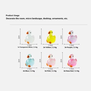 Wholesale Cartoon Luminous Duckling Goose Micro Landscape <strong>Ornament</strong> Custom Parts Resin Crafts <strong>Small</strong> <strong>Ornament</strong> - Product Image 3