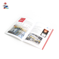 Brochure personnalisée avec conception de couleur sur mesure, reliure agrafée, papier d'art, logo personnalisé et service d'impression en relief