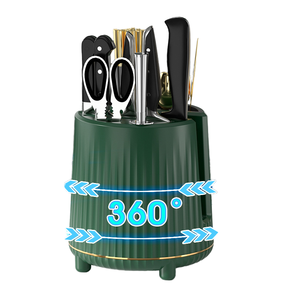 Organizador de cocina para ahorrar espacio de 360 grados, accesorios, estante giratorio de plástico, soportes de almacenamiento, instalación de tipo de pie - Product Image 2
