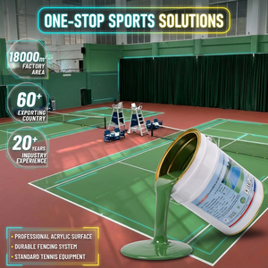 Pintura y Superficie Acrílica Antideslizante para Canchas de Tenis, Resistente a la Intemperie, para Todo Tipo de Clima, con 20 Años de Experiencia en Pisos Deportivos Profesionales - Product Image 1