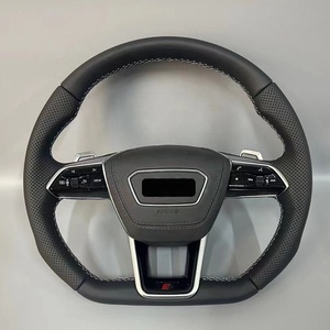 <span class=keywords><strong>Prix</strong></span> de gros volant S6 style plat pour <span class=keywords><strong>Audi</strong></span> A6 S6 <span class=keywords><strong>RS6</strong></span> A7 S7 RS7 C8 (2019-2025) nouveau fond plat en cuir perforé - Product Image 3