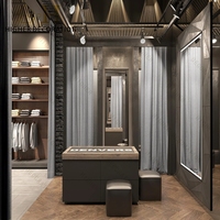 Portant à vêtements en bois massif, présentoir de vêtements en métal, table de présentation pour magasin de vêtements, portant à vêtements blanc pour boutique