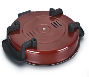 Sartén eléctrica para <span class=keywords><strong>Pizza</strong></span> de 42 CM, parrilla eléctrica para interiores, antihumo, de aluminio, multifunción, 1000 unidades - Product Image 5