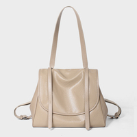 Mochila de Cuero Genuino para Mujer, Diseño Personalizado OEM/ODM, Bolso de Hombro Convertible Elegante, Mochila Casual para Tablet, para Viajes