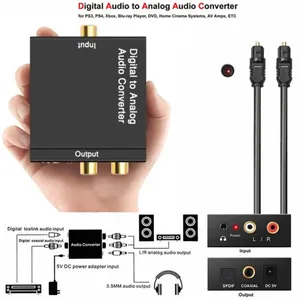 Convertidor de <span class=keywords><strong>Audio</strong></span> Tideseer Hi-Fi 3.5mm Digital, Fibra Óptica, Coaxial, Analógico, Auxiliar, <span class=keywords><strong>RCA</strong></span> L/R, Calidad de Sonido Superior, Aleación de Aluminio - Product Image 3