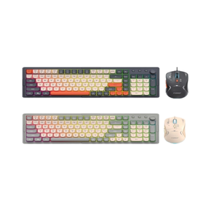 Miễn phí Sói không dây BT chế độ kép cơ khí PBT bóng hat cảm ứng kích thước đầy đủ USB 3.0 RGB Backlit hiển thị núm Bàn phím chơi game - Product Image 1