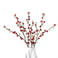 Fleur artificielle Emblica, décoration, embellissement, fruit, bouquet de table à manger, ornements, petite fleur naturelle, photographie 3D