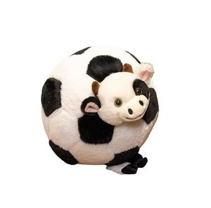 Lindo Peluche de Vaca Futbolista, Relleno de Algodón PP Súper Suave, 31-50cm de Altura, Almohada de Confort Infantil para Fiestas - Product Image 1