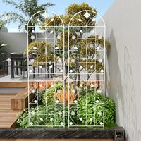 Treillis de pergola extérieur de couleur blanche de haute qualité et porte-fleurs en fer forgé Clôtures et portes de jardin élégantes