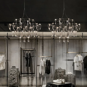 Modern krom paslanmaz çelik kolye ışıkları restoran mutfak loft nordic havai fişek avize açtı - Product Image 2