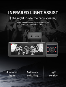 กล้องติดรถยนต์ 3 ทาง 4K DVR GPS ADAS บันทึกภาพขณะจอด 24 ชม. กล้องหน้า-หลัง-ในรถ พร้อมหน้าจอ IPS สำหรับรถยนต์ - Product Image 5