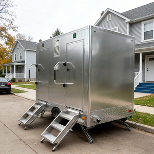 <b>Portable</b> Bathroom Trailer Complete Mobile Washroom with <b>Shower</b> Toilet Sink Durable & Eco-Friendly for Outdoor Rental Event Use - Product Image 2