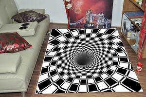 3d Illusion Home Decor antiscivolo soggiorno tappeto camera da letto bianco nero Area <span class=keywords><strong>tappeti</strong></span> <span class=keywords><strong>tappeti</strong></span> <span class=keywords><strong>e</strong></span> <span class=keywords><strong>tappeti</strong></span> - Product Image 2