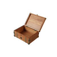Vente en gros de coffres en bois vintage, boîtes de rangement en bois faites à la main, coffret en bois décoratif personnalisé OEM pour la décoration de la maison