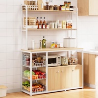 Mueble de Almacenamiento para Cocina, MDF, 3 Cajones, Diseño Moderno, Multifuncional, Portátil, Resistente, Carrito de Cocina para Vegetales y Microondas