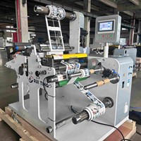 Machine de découpe rotative compacte RTMQ-520B, modèle amélioré, pour rouleaux d'étiquettes autocollantes, avec moteur servo et système d'élimination des déchets