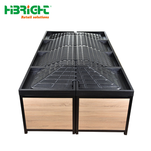 Présentoir Moderne en Bois pour Fruits et Légumes, Table de Promotion de Luxe pour Produits Frais avec Tiroir de Rangement pour Zone Fraîche de Supermarché - Product Image 5