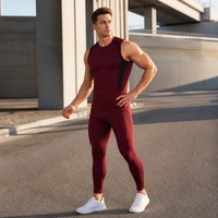 Débardeur de sport personnalisé de haute qualité avec logo, sans manches, à compression, col zippé, séchage rapide, respirant, pour entraînement en salle de sport, conception OEM ODM