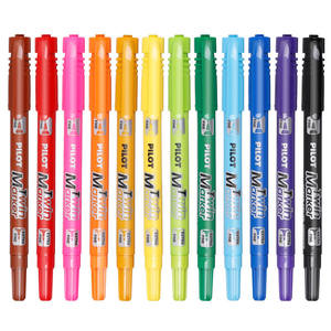 Großhandel SCA-TM TWIN MARKER Ölige 12 Farben Markierung stifte Doppelkopf Extra feine Spitze Schreiben Skizzieren Zeichnung - Product Image 2